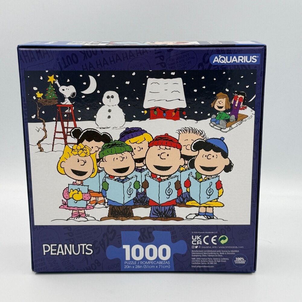 Peanuts Christmas Jigsaw Puzzle 1000 Piece Singing Carols in Snow Snoopy 20x28